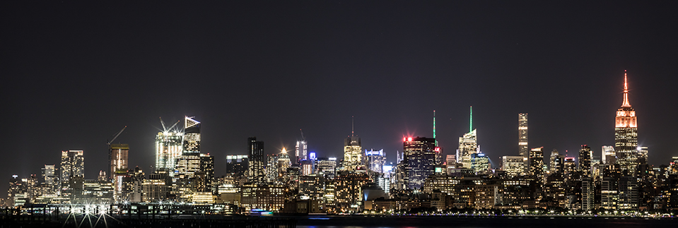 Manhattan Night Skyline, by Stephen Je