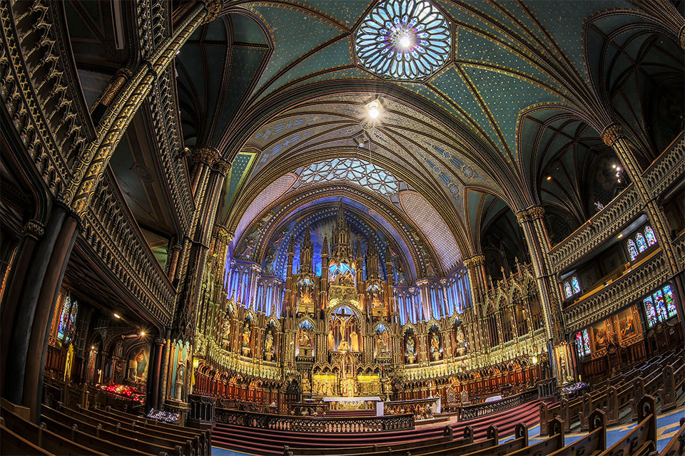 Basilique Notre-Dame de Montréal Fisheye by Stephen Je