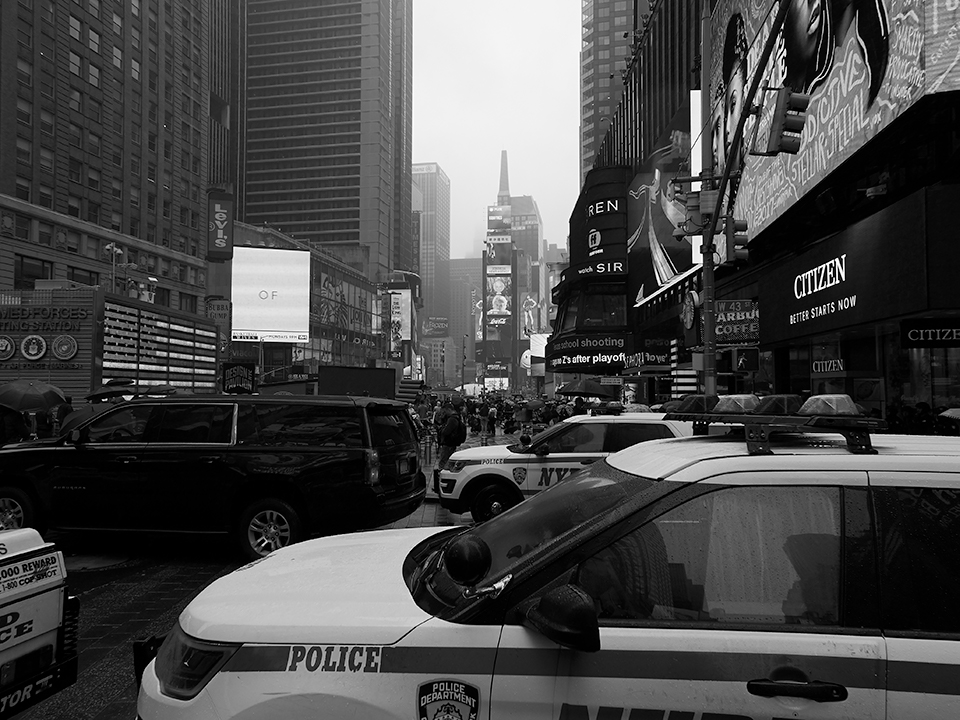 Times Square in the Rain, Manhattan, New York City, New York by Stephen Je