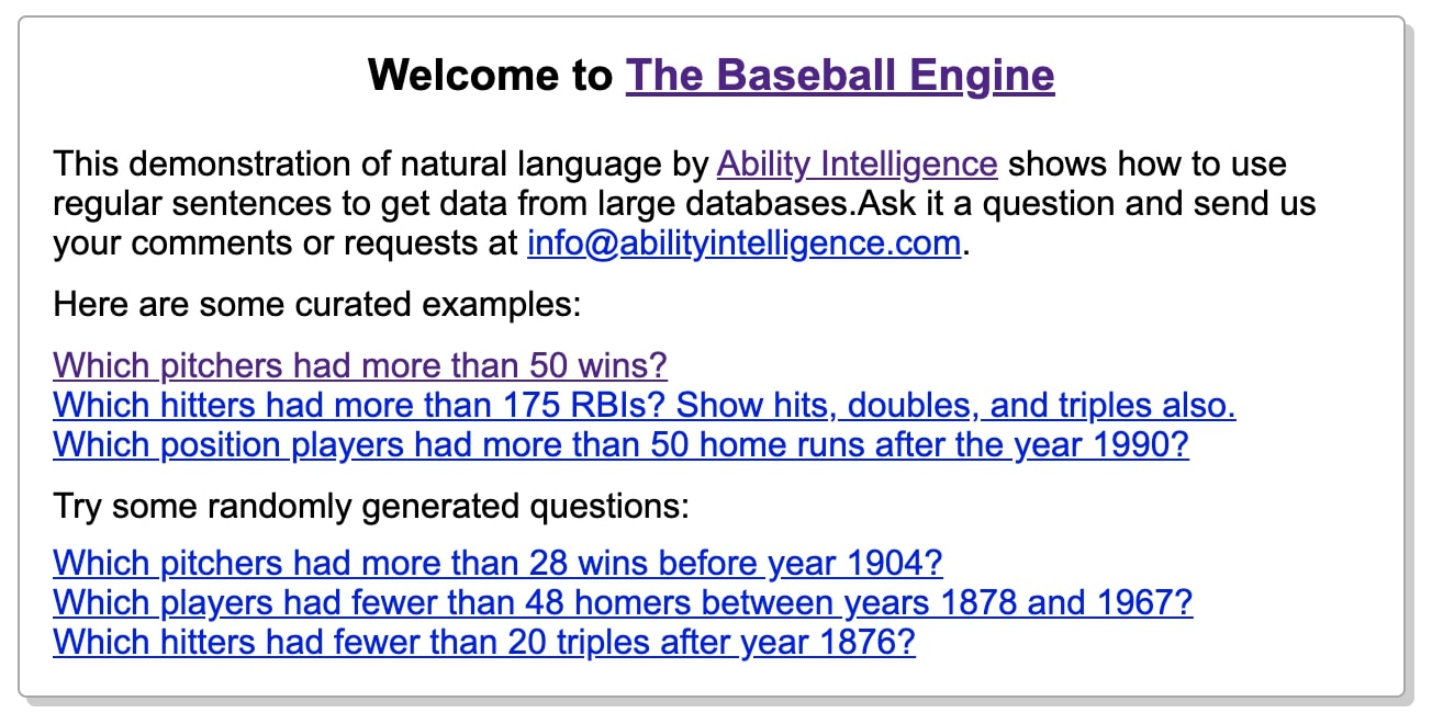 The Baseball Engine